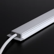 LED Einbauprofil INSIDE, flach, Alu silber eloxiert, transparente Abdeckung klar - für LED-Streifen bis 12mm Breite