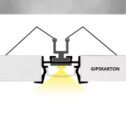 Federclip zur Montage von LED-Einbau Profilen - Metall silber