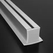 Endkappe ohne Loch für LED-Einbau-Profil RESESSED - PVC hellgrau