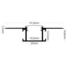 LED-Profil Trockenbau Unterputz PLASTER – indirekte Beleuchtung Decke & Wand nach Maß