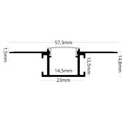 LED-Profil Trockenbau Unterputz PLASTER – indirekte Beleuchtung Decke & Wand nach Maß