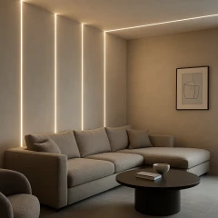 LED Trockenbau Profil PLASTER-MAX, Einputz Profil für Decken, flach und breit, ALU silber eloxiert, Abdeckung weiß diffus - für LED-Streifen bis 20mm Breite