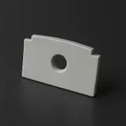 Endkappe mit Loch für LED Trockenbau Profil PLASTER-MAX - PVC hellgrau
