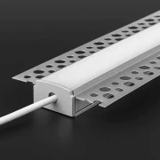 Endkappe mit Loch für LED Trockenbau Profil PLASTER-MAX - PVC hellgrau