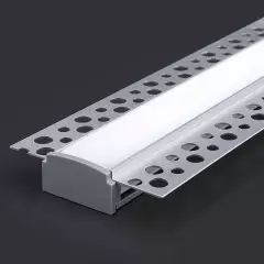 Endkappe ohne Loch für LED Trockenbau Profil PLASTER-MAX - PVC hellgrau
