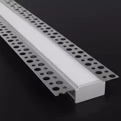 Endkappe ohne Loch für LED Trockenbau Profil PLASTER-MAX - PVC hellgrau