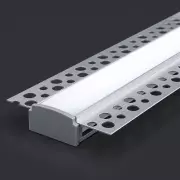 Endkappe ohne Loch für LED Trockenbau Profil PLASTER-MAX - PVC hellgrau