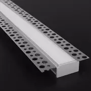 Endkappe ohne Loch für LED Trockenbau Profil PLASTER-MAX - PVC hellgrau