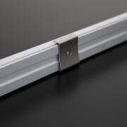 Alu LED-Profil MOON II, silber eloxiert, weiß diffuse Abdeckung - für LED Streifen bis 12mm Breite