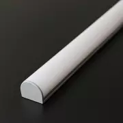 hellgraue PVC Endkappe ohne Loch für LED Profil MOON II