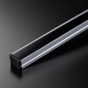 schlankes LED Profil MICRO, schmal, silber, Schutzabdeckung schwarz - für LED-Strips bis 10mm