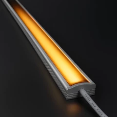 LED Alu Profil NICE, flach, silber eloxiert, Abdeckung schwarz - für bis zu 14mm breite LED-Streifen