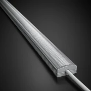 LED Alu Profil NICE, flach, silber eloxiert, Microprisma Diffusor klar - für bis zu 14mm breite LED-Streifen