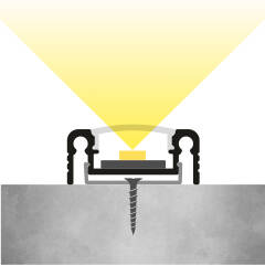 LED Alu Profil NICE, flach, schwarz eloxiert, Cover transparent - für bis zu 14mm breite LED-Streifen