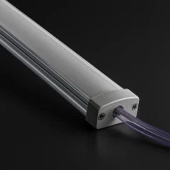 Endkappe mit Loch, Schrauben und Silikondichtung für LED Profil OUT - grau