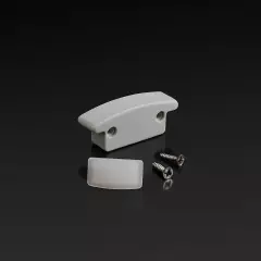 Endkappe ohne Loch, Schrauben und Silikondichtung für LED Einbau Profil WET - grau