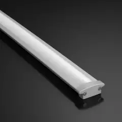 Endkappe ohne Loch, Schrauben und Silikondichtung für LED Einbau Profil WET - grau