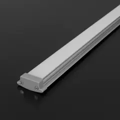 Endkappe ohne Loch, Schrauben und Silikondichtung für LED Einbau Profil WET - grau