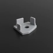 Endkappe mit Loch für LED Eckprofil CORNER - PVC grau