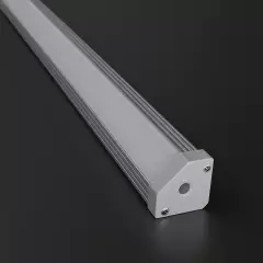 Endkappe mit Loch, Schrauben und Silikondichtung für LED-Eckprofil STRONG EDGE - PVC grau
