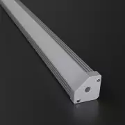 Endkappe mit Loch, Schrauben und Silikondichtung für LED-Eckprofil STRONG EDGE - PVC grau