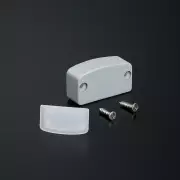 Endkappe ohne Loch, Schrauben und Silikondichtung für LED Profil OUT - grau