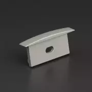Endkappe mit Loch für LED Profil INSIDE-MAX II - PVC hellgrau