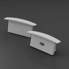 Endkappe ohne Loch für LED Profil INSIDE-MAX II - PVC hellgrau