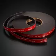100cm selbstklebendes 3M-VHB-Schaumstoffklebeband schwarz 1,1mm dick und 12mm breit - für LED-Streifen und Profile