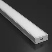 LED Flachprofil SUPERWIDE, silber eloxiert mit weiß mattiertem Diffusor - Zuschnitt auf 5cm |