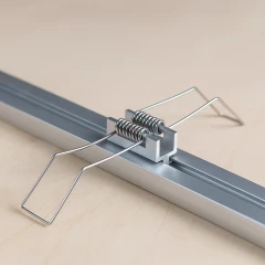 Federclip zur Montage von LED-Einbau Profilen - Metall silber