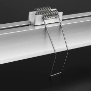 Federclip zur Montage von LED-Einbau Profilen - Metall silber