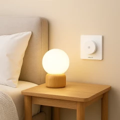 230V WLAN LED-Einbaudimmer mit Drehdimmerschalter & Bedienteil - Phasenabschnitt-Dimmer für 230V LED – 2.4 GHz WiFi Support