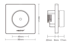230V WLAN LED-Einbaudimmer mit Drehdimmerschalter & Bedienteil - Phasenabschnitt-Dimmer für 230V LED – 2.4 GHz WiFi Support