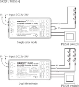 2in1 LED-Dimmer & magnetische Fernbedienung - SET | für 24VDC einfarbige und CCT LEDs