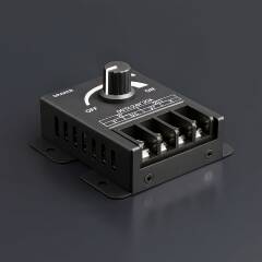 LED-Dimmer PWM 1-Kanal manuell mit schwarzem Metallgehäuse - 24V 30A (720W)