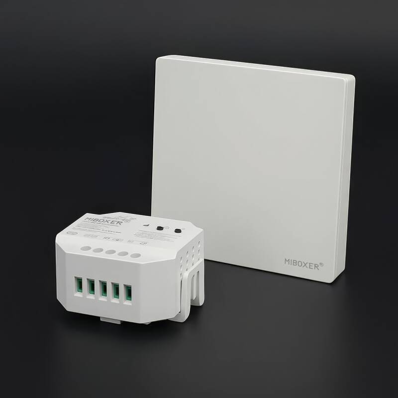 230V Einbau LED-Dimmer TRIAC & Funk Push-Taster im SET