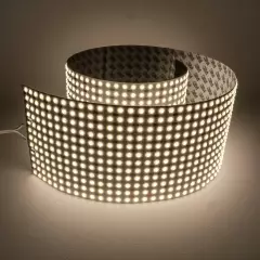 LED-Flächenlicht auf Rolle 24V – COB LED-Folie ONE flexibel | Flex LED-Sheet | Neutralweiß CRI92 | nach Maß in Breite 12 cm – Länge 1 cm – 0,1 Watt – 8 Lumen – 12 LEDs