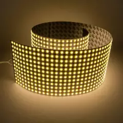 LED-Flächenlicht auf Rolle 24V – COB LED-Folie ONE flexibel | Flex LED-Sheet | Warmweiß CRI92 | nach Maß in Breite 12 cm – Länge 1 cm – 0,1 Watt – 7 Lumen – 12 LEDs