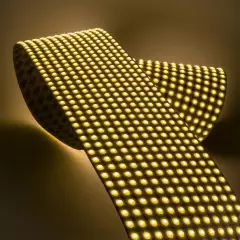 LED-Flächenlicht auf Rolle 24V – COB LED-Folie ONE flexibel | Flex LED-Sheet | Warmweiß CRI92 | nach Maß in Breite 12 cm – Länge 1 cm – 0,1 Watt – 7 Lumen – 12 LEDs