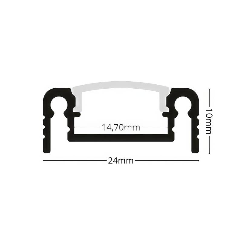 230V COB LED-Leiste linear – flache Unterbauleuchte NICE | dimmbar diffus | Tageslichtweiß | 150° wasserfest (IP54)