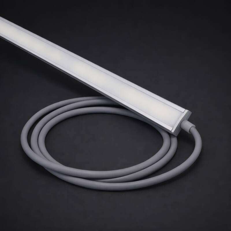 230V COB LED-Leiste linear – flache Unterbauleuchte NICE | dimmbar diffus | Tageslichtweiß | 150° wasserfest (IP54)
