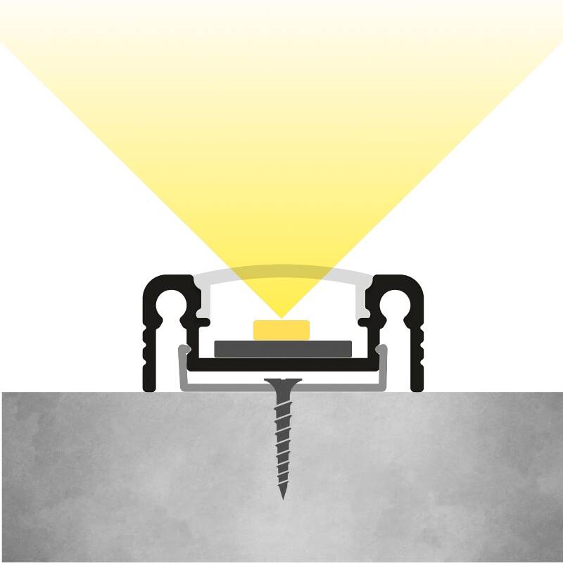 230V COB LED-Leiste linear – flache Unterbauleuchte NICE | dimmbar diffus | Neutralweiß | 150° wasserfest (IP54)