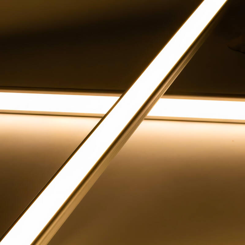 230V COB LED-Leiste linear – flache Unterbauleuchte NICE | dimmbar diffus | Warmweiß | 150° wasserfest (IP54)