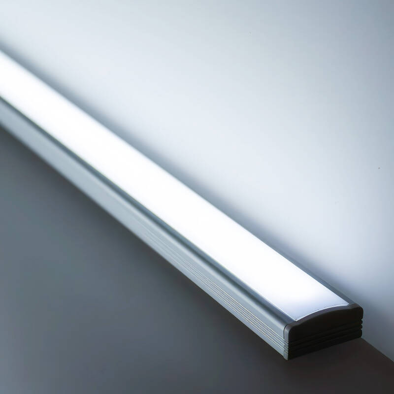 230V COB LED-Leiste linear – flache Unterbauleuchte NICE | dimmbar diffus | Tageslichtweiß | 150° wasserfest (IP54) | Maßanfertigung in Länge 15 cm – 1,3 Watt – 122 Lumen – 37 LEDs