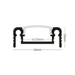 230V COB LED-Leiste linear – flache Unterbauleuchte NICE | dimmbar diffus | Tageslichtweiß | 150° wasserfest (IP54) | Maßanfertigung in Länge 15 cm – 1,3 Watt – 122 Lumen – 37 LEDs