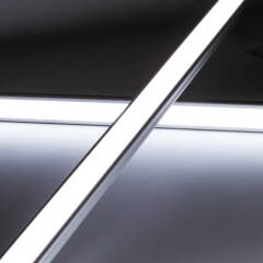 230V COB LED-Leiste linear – flache Unterbauleuchte NICE | dimmbar diffus | Tageslichtweiß | 150° wasserfest (IP54) | Maßanfertigung in Länge 15 cm – 1,3 Watt – 122 Lumen – 37 LEDs