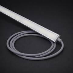 230V COB LED-Leiste linear – flache Unterbauleuchte NICE | dimmbar diffus | Tageslichtweiß | 150° wasserfest (IP54) | Maßanfertigung in Länge 15 cm – 1,3 Watt – 122 Lumen – 37 LEDs