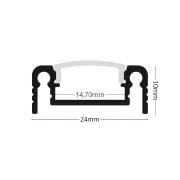 230V COB LED-Leiste linear – flache Unterbauleuchte NICE | dimmbar diffus | Tageslichtweiß | 150° wasserfest (IP54) | Maßanfertigung in Länge 15 cm – 1,3 Watt – 122 Lumen – 37 LEDs