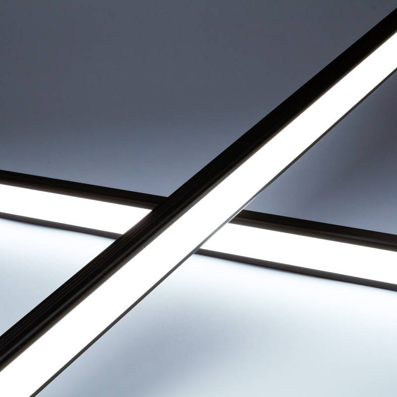 LED-Leiste 230V COB schwarz (anthrazit) – LED-Leuchte BLACK & NICE | flach - dimmbar - diffus | Tageslichtweiß | 150° wasserfest (IP54)